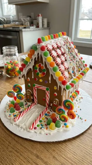 Finished gingerbread Classic Candy Cottage