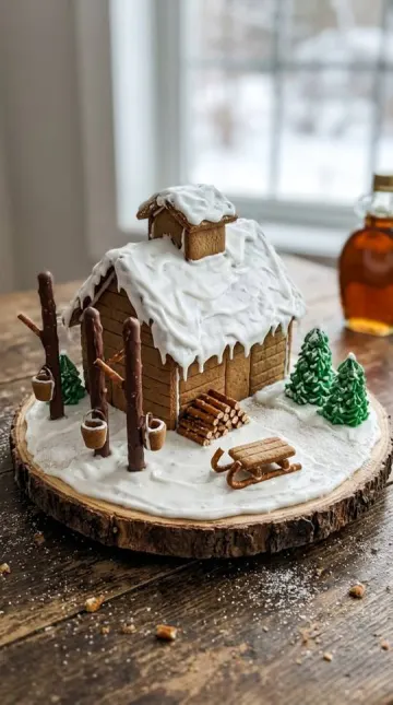 Finished gingerbread Maple Sugar Shack
