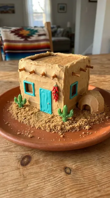 Finished gingerbread Desert Adobe Casita