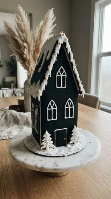 Finished gingerbread Black Chic House