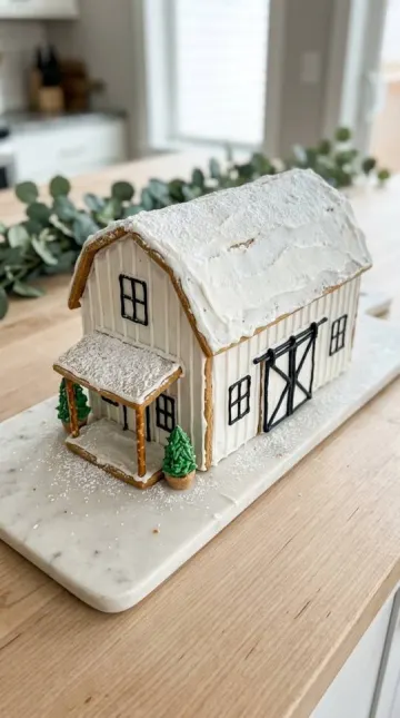 Finished gingerbread Modern Farmhouse